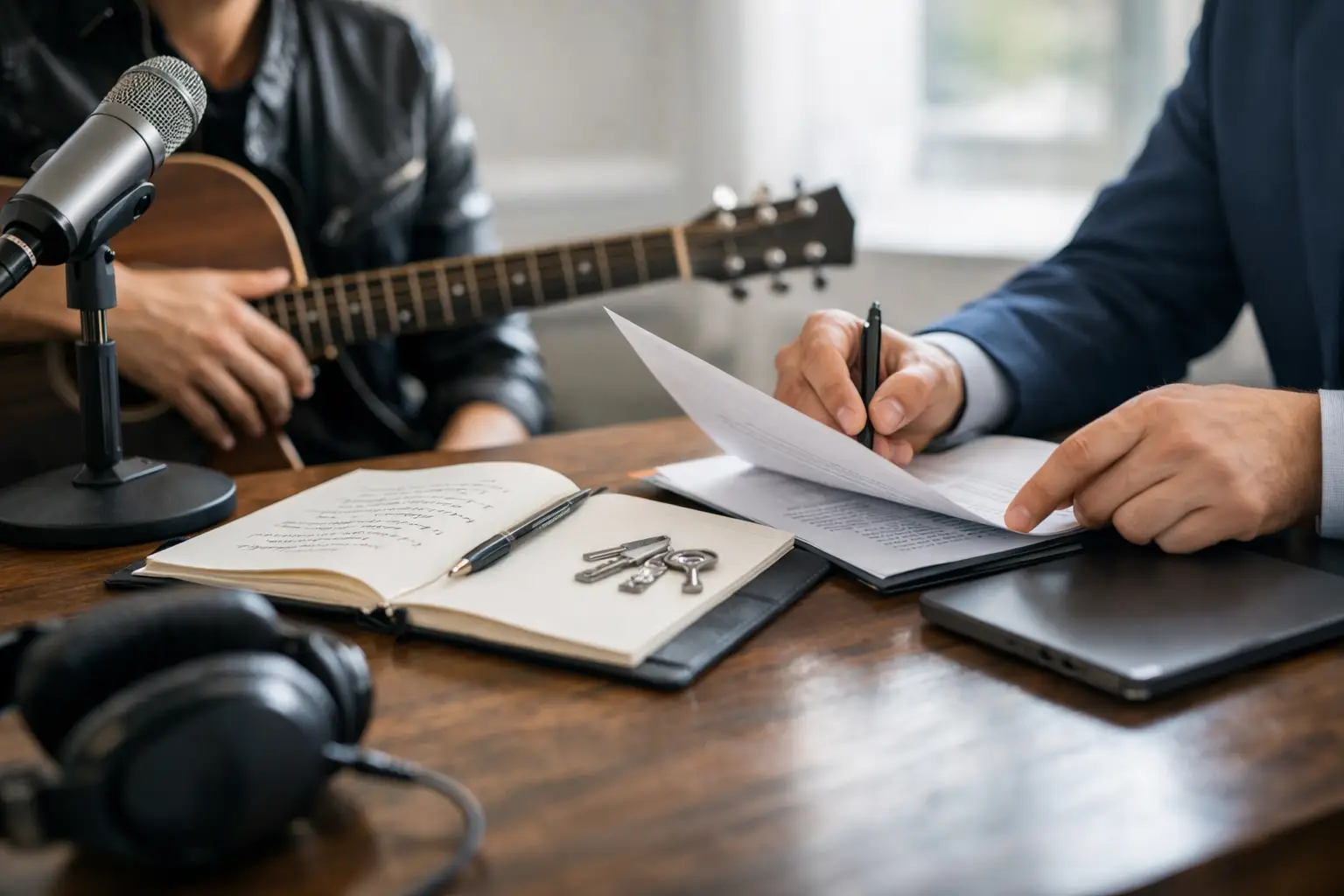 Commissioned Lyrics Ownership for Performers